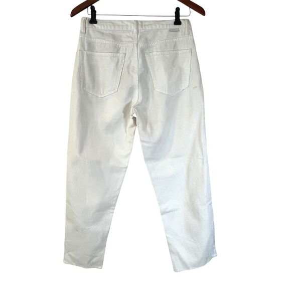 Boyish White Jeans The Tommy High Rise Straight Size 27 Authentic Rigid Raw Hem - Picture 3 of 10